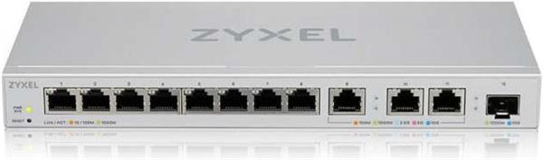 ZyXEL XGS1250-12, 12-Port Gigabit Webmanaged Switch with 8 port 1G + 3-Port MultiGig 1/2.5/5/10G + 1-Port SFP+