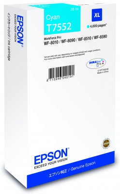 Epson atrament WF8000 series cyan XL - 39ml