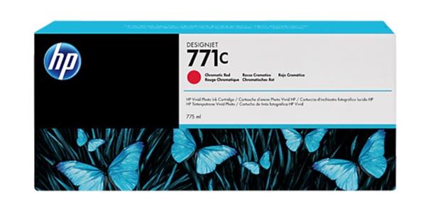 B6Y08A Chromatická červená atramentová kazeta HP 771C Designjet, 775 ml