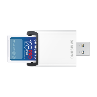 128 GB . SDXC karta Samsung PRO Plus 2023 Class 10 + USB adapter