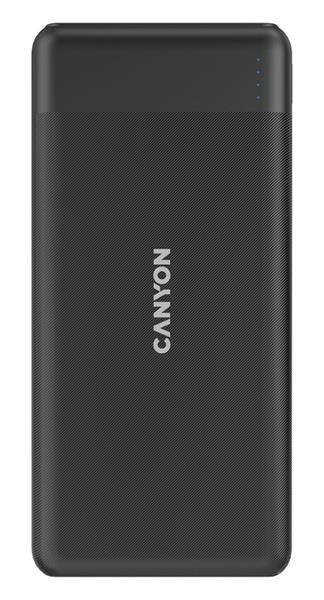 Canyon PB-109, Powerbank, Li-Pol, 10.000 mAh, Vstup: 1x Lightning a 1x USB-C, Výstup: 1x USB-C a 1x USB-A, čierna