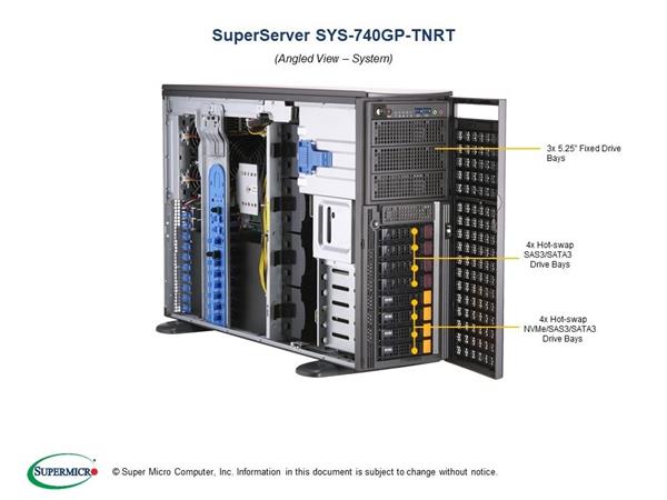 Supermicro Workstation SYS-740GP-TNRT  tower DP  2x 10Gb LAN 
