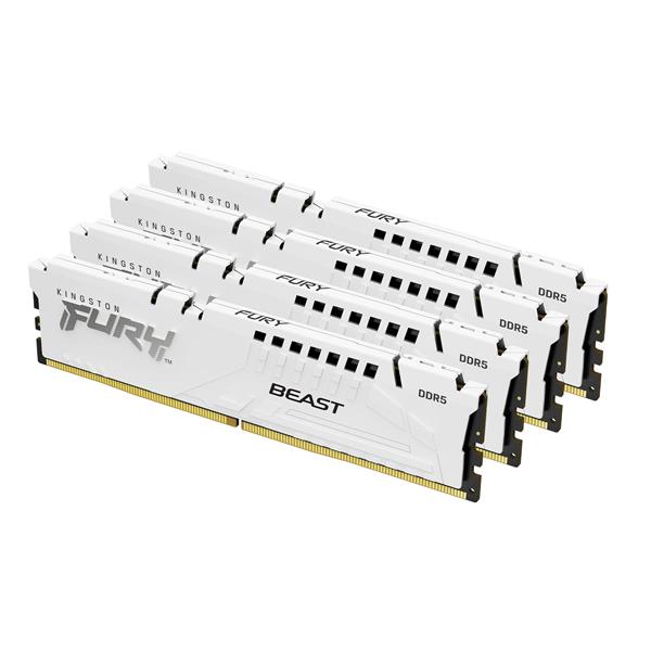 Kingston FURY Beast/ DDR5/ 128GB/ 5200MHz/ CL40/ 4x32GB/ White