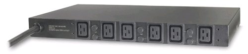 APC Rack PDU, Basic, 1U, 22kW, 400V, (6)C19, IEC-309 32A 3P+N+PE 2.44m