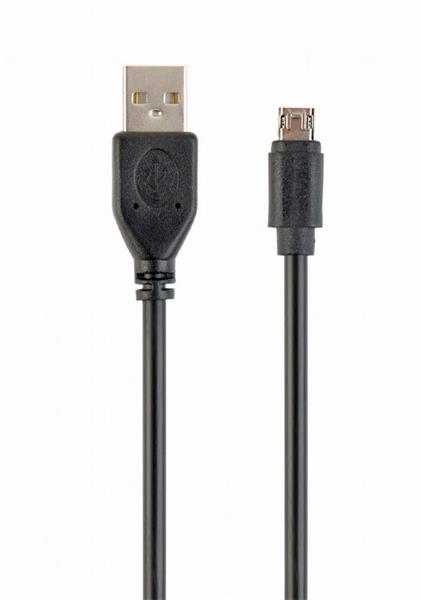 Gembird kábel obojstranný konektor Micro-USB (M) na USB 2.0 (AM), 1.8 m, čierny