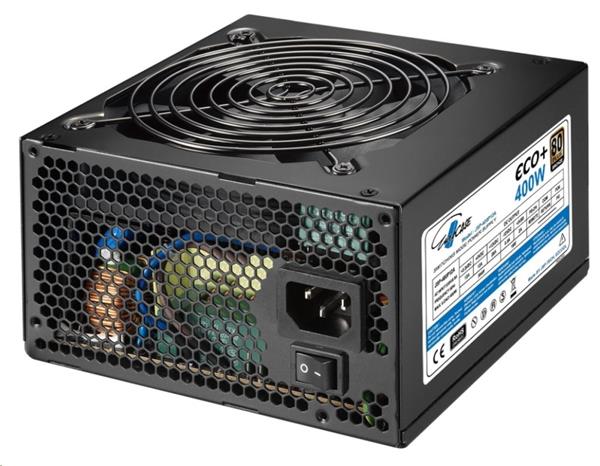 Zdroj Eurocase Eco+ 400W, 80PLUS BRONZE, 12cm ventilátor, bulk