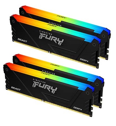 KINGSTON DIMM DDR4 32GB (Kit of 4) 2666MT/ s CL16 FURY Beast RGB