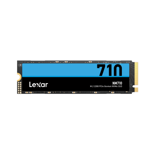 Lexar® 500GB NM710 PCIe Gen 4x4 M.2, up to 5000 MB/s read and 2600 MB/s write