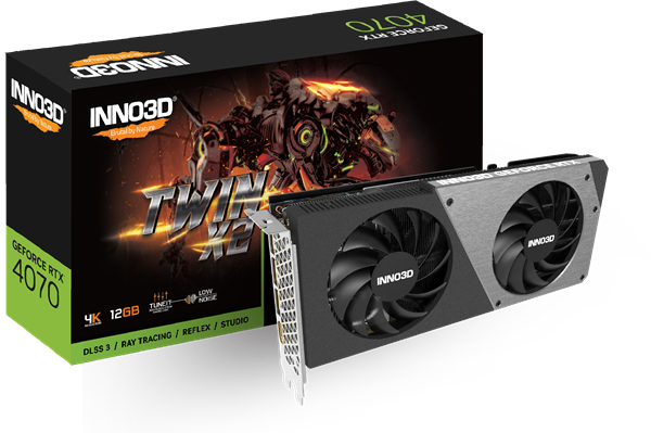 INNO3D GeForce RTX 4070 Twin X2 12GB/192bit, GDDR6X, HDMI, 3xDP