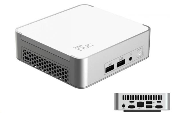 INTEL NUC 13 Pro Desk Edition Mini PC, i7-1360P, Intel Iris Xe, DDR4, 3x M.2 SSD, bezOS, WiFi+BT, LAN, HDMI