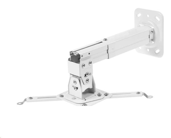 ONKRON Nastaviteľný stropný/nástenny držiak na projektor do 10 kg, biely