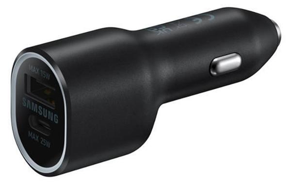 Samsung duálna autonabíjačka 40W (USB,USB-C) Black