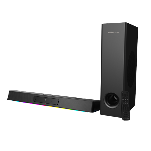 Creative Sound Blaster Katana V2X, viackanálový herný soundbar Super X-Fi s trojitým zosilovačom a kompaktným subwoofero