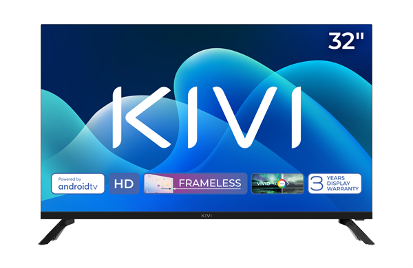 KIVI TV 32H730QB, 32" (81cm), HD LED TV, AndroidTV 11, Black, 1366x768, 60 Hz,2x8W, 33 kWh/1000h ,HDMI ports 2