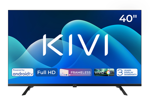 KIVI TV 40F730QB, 40" (100cm), HD LED TV, AndroidTV 11, Black, 1920x1080, 60 Hz,2x8W, 33 kWh/1000h ,HDMI ports 2