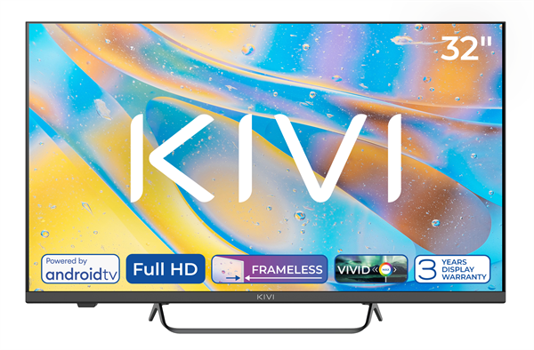 KIVI TV 32F760QB, 32" (81cm), HD LED TV, AndroidTV 11, Black, 1920x1080, 60 Hz,2x8W, 33 kWh/1000h ,HDMI ports 2