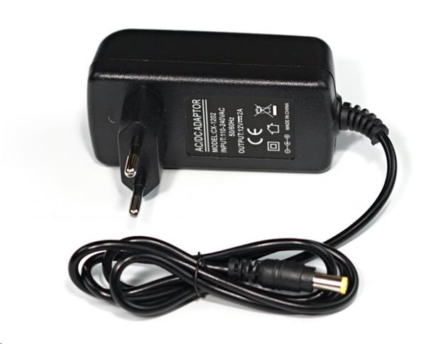 Zdroj napájací - adaptér 230V AC / 12V - 24W (2A) jack 5.5x2.1mm (1,2m)
