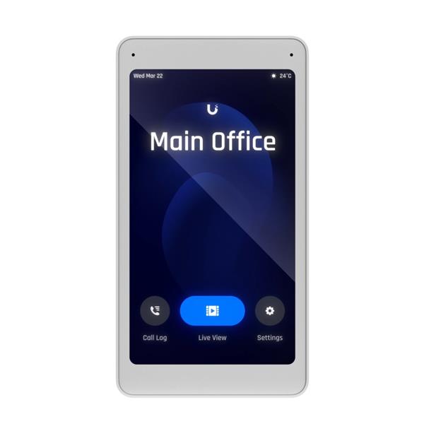 Ubiquiti Display that pairs with the Access Intercom for visitor screening and remote access control, to mount in multip