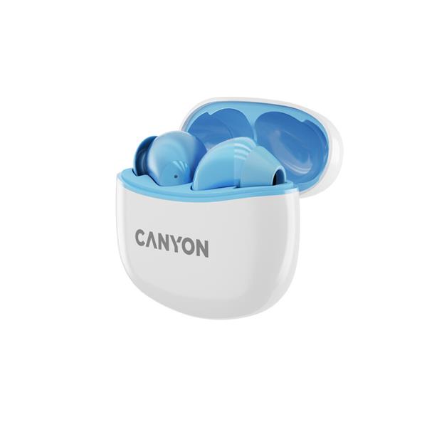 Canyon TWS-5, True Wireless Bluetooth slúchadlá do uší, USB-C nabíjanie, nabíjacia stanica v kazete, čierne
