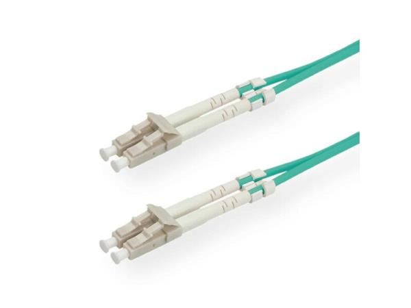 Optický kábel LC-LC, MM 1m Duplex OM3(50 125µm), LSOH, 2.8mm, tyrkysový 