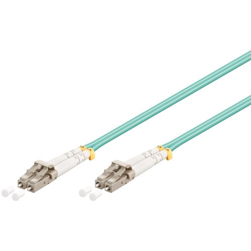 optický kábel LC-LC, 3m Duplex OM3(50 125µm), LSOH, 2.8mm, tyrkysový