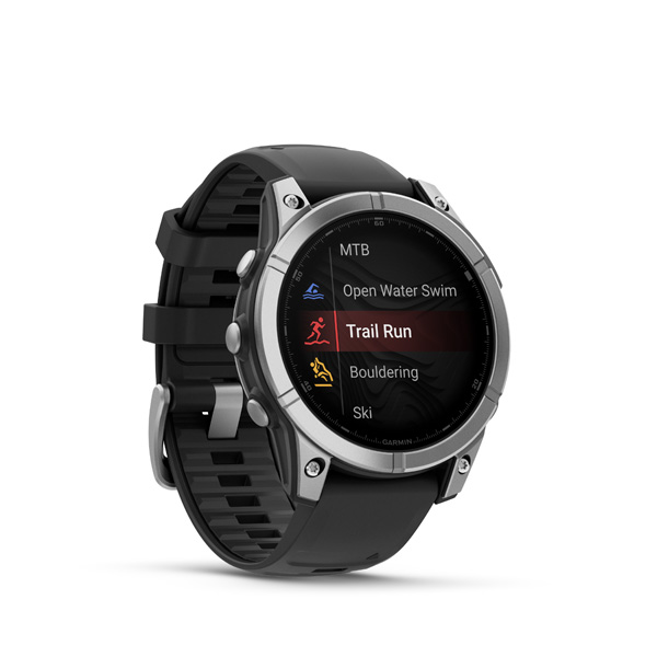 Garmin fenix E - 47mm, AMOLED, Stainless Steel Graphite, Black band