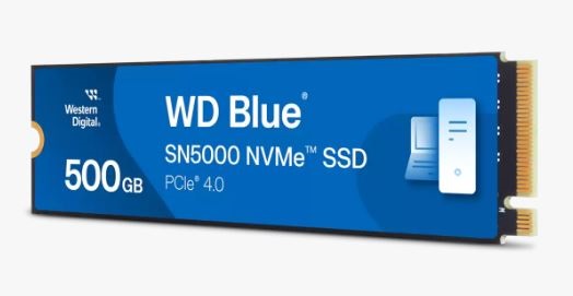WD Blue SN5000 500GB SSD PCIe Gen4, M.2 2280, NVMe ( r5000MB/s, w4000MB/s )