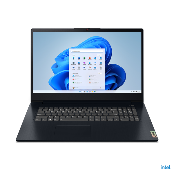 Lenovo IP 3 17IAU7, i3-1215U, 17.3˝ 1600x900 HD+, UMA, 8GB, SSD 512GB, W11H,  modrá, 2y CI