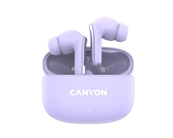 Canyon TWS-9, OnGo 9, True Wireless Stereo BT 5.4 slúchadlá do uší, 6 + 24h výdrž, nabíjacia stanica v kazete, fialové 