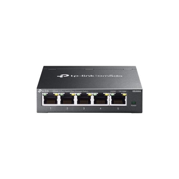 Omada 5-Port Gigabit Easy Managed Switch PORT: 5× Gigabit RJ45 Ports SPEC: Desktop Steel Case FEATURE: Integration with 