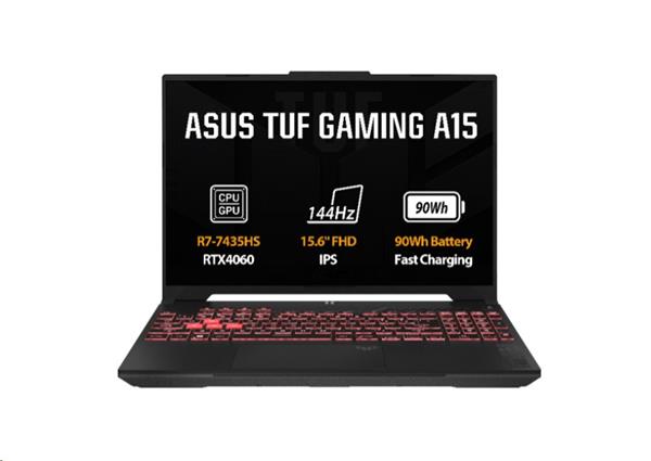 ASUS TUF Gaming A15 FA507NV-LP025W, Ryzen 5 7535HS, 15.6˝ 1920 x 1080 FHD, RTX 4060/8GB, 16GB, SSD 512GB, W11H