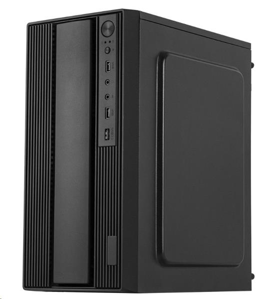 EUROCASE skříň MC MF-300B,  Micro Tower,  1xUSB-C,  2xUSB 3.0,  2x audio,  bez zdroje
