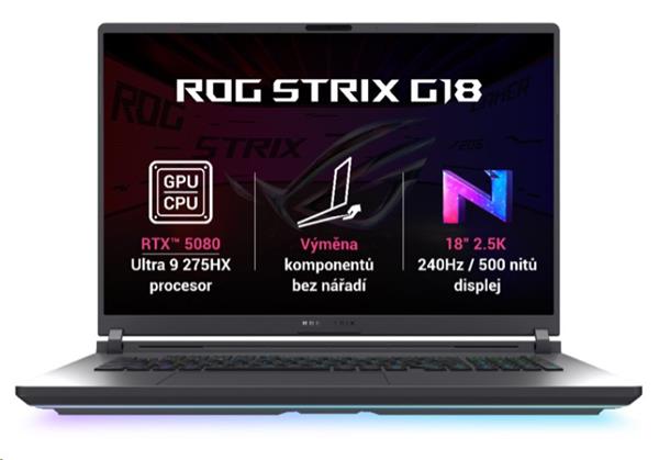 ASUS ROG Strix G18 G815LW-NEBULA003W, Ultra 9-275HX, 18.0˝ 2560x1600 WQXGA, RTX 5080/16GB, 32GB, SSD 1TB, W11H