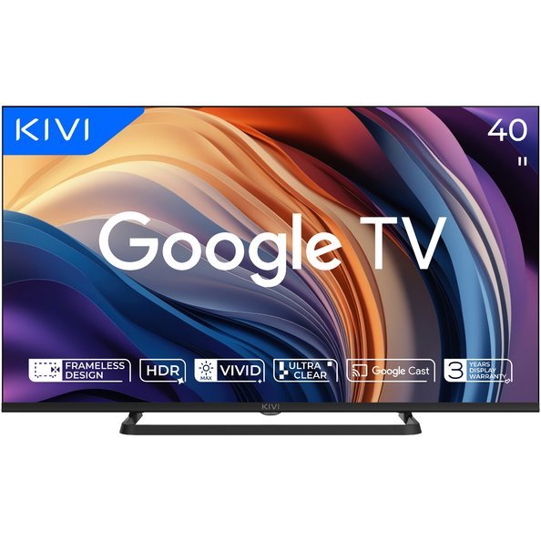KIVI TV 40F710QB, 40" FHD, OPTIMA  L5 HDR, SMART GOOGLE TV, Vyrobene v CZ, Cierna