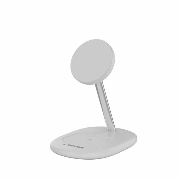 Canyon OnCharge 205, 2v1, bezdrôtová nabájacia stanica pre 2 zariadenia simultánne, s nap. adaptérom, biela