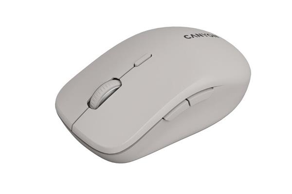Canyon MW-12, 2v1 bezdrôtová optická myš Bluetooth / 2.4 GHz, tichá, 6 tlačidiel, 800/1200/1600/2400 DPI, béžová