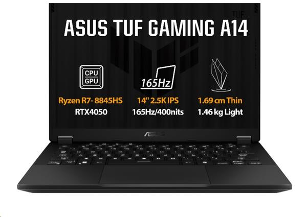 ASUS TUF Gaming A14 FA401UU-RG025, Ryzen 7 8845HS, 14.0˝ 2560x1600 WQXGA, RTX4050/6GB, 32GB, SSD 1TB, FDOS 16TOPS