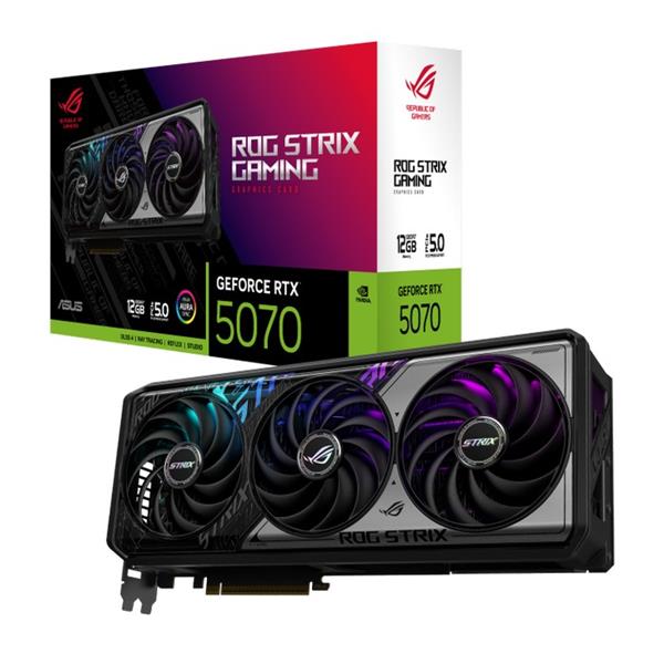 ASUS VGA NVIDIA GeForce RTX 5070 ROG STRIX 12GB,  12GB GDDR7,  3xDP,  2xHDMI