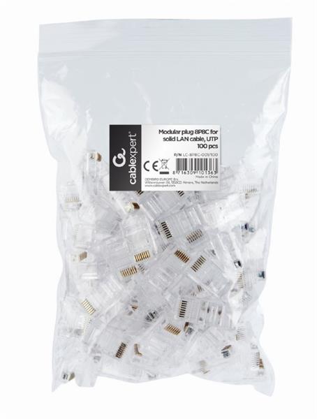 GEMBIRD Modular plug 8P8C pre CAT5, UTP, 100 pcs