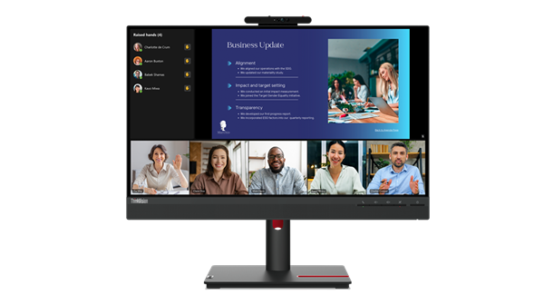 Lenovo T24v-30 23.8" 1920x1080 FHD 1000:1 250N 4ms HDMI+DP+USB+USB-B lift repro webcam 3y 