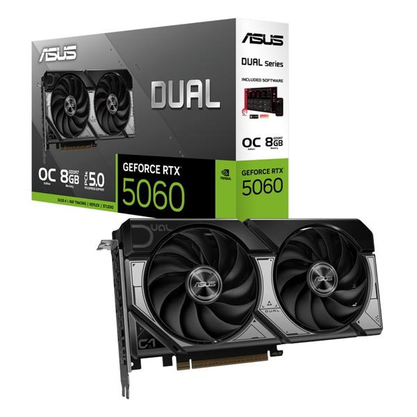 ASUS DUAL RTX5060 OC 8GB 128-bit GDDR7 HDMI 3xDP
