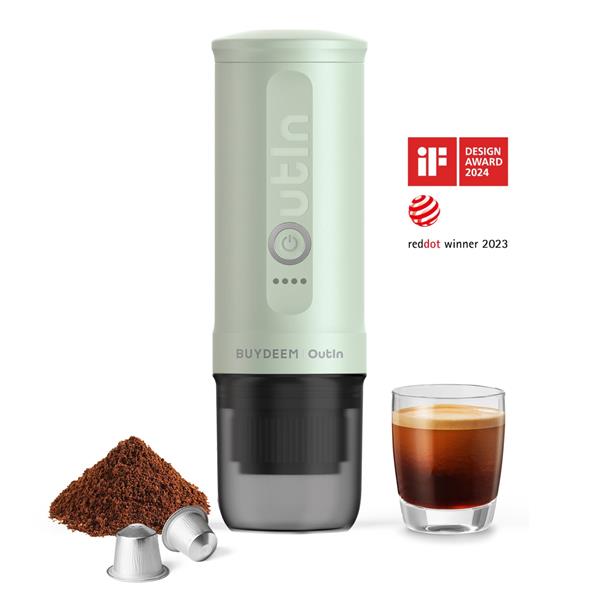 BUYDEEM OTEM-01-CG (OUTIN) prenosný nano espresso kávovar, zelený