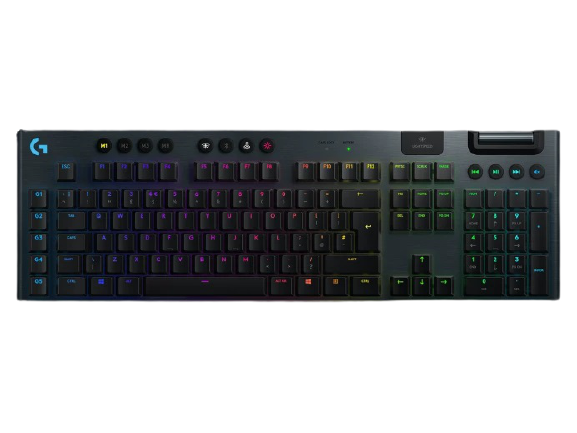 Logitech® G915 LIGHTSPEED Wireless RGB Mechanical Gaming Keyboard – GL Clicky - CARBON - US INT&quot;L - 2.4GHZ/BT  - INTNL -