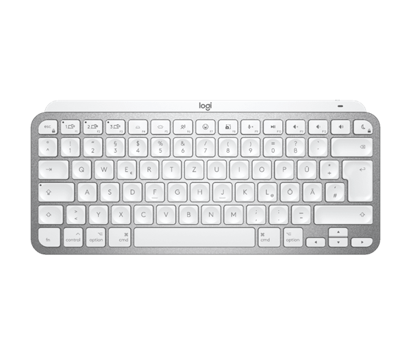 Logitech® MX Keys Mini For Mac Minimalist Wireless Illuminated Keyboard - PALE GREY - US INT&quot;L - EMEA