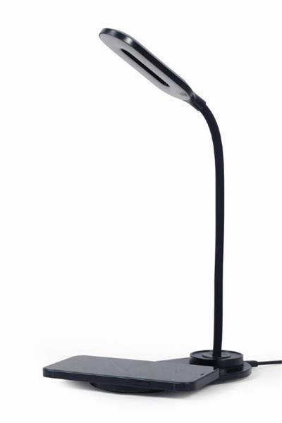 Gembird stolná LED lampa s 10W bezdrôtovou nabíjačkou, čierna 