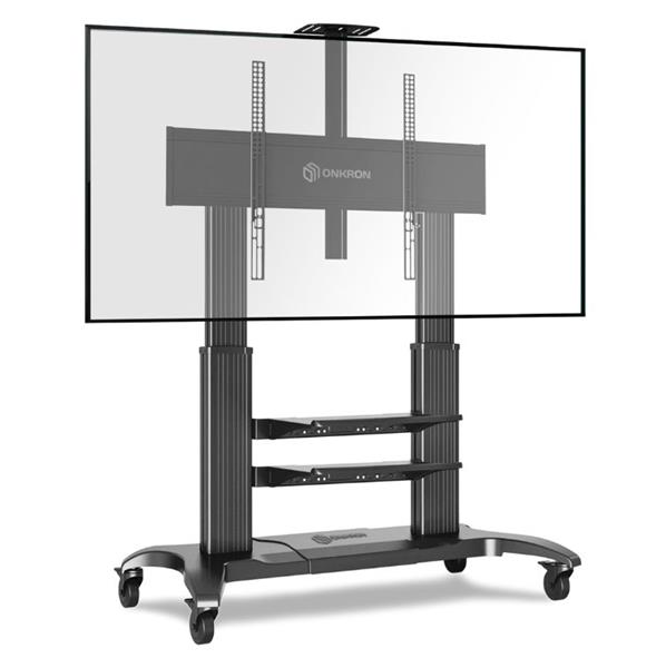 ONKRON TV mobilný stojan pre 60 až 100" obrazovky do 136 kg, čierny