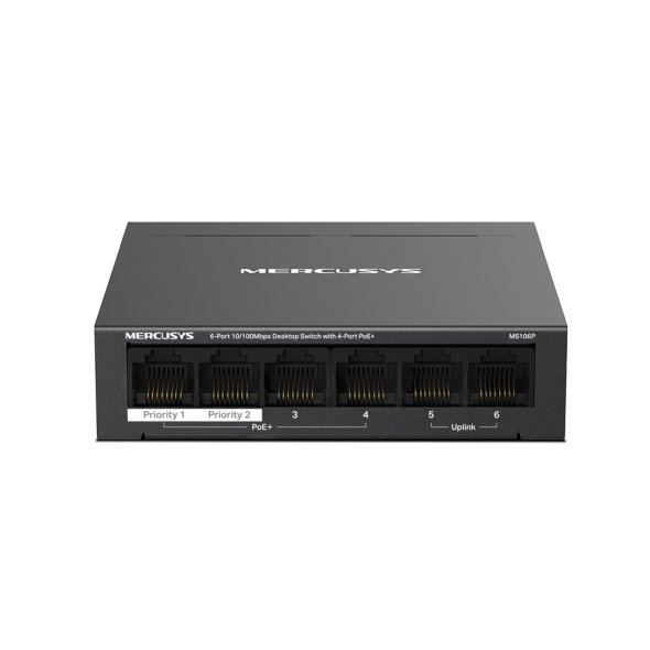 NV Version is suitabe for customers who"s voltage input is between 220V-240V,6-Port 10/100 Mbps Desktop Switch with 4-Po