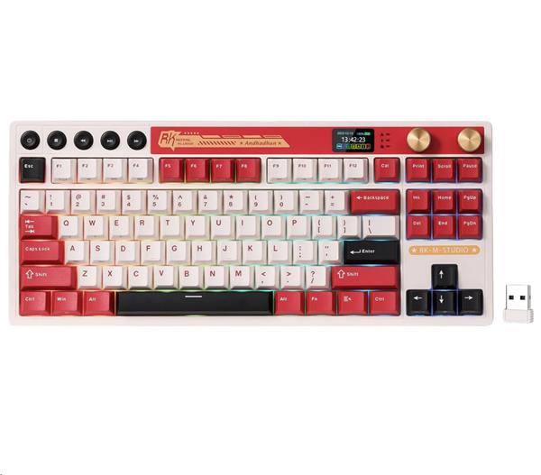 ROYAL KLUDGE RK M87 Famicom Gaming Keyboard Cream switch