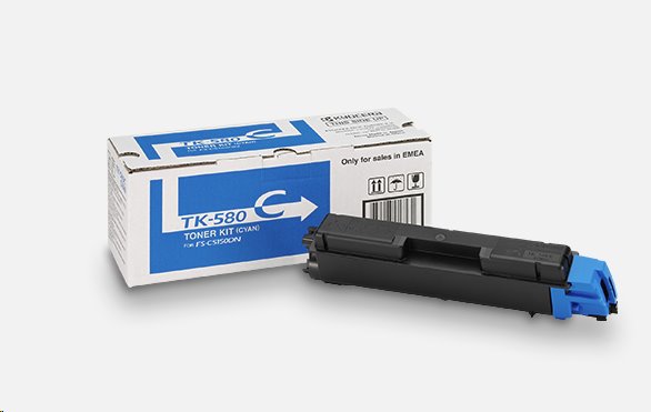 KYOCERA TK-580C Toner cyan na 2 800 A4 (pri 5% pokrytí), pre ECOSYS P6021cdn, FS-C5150DN