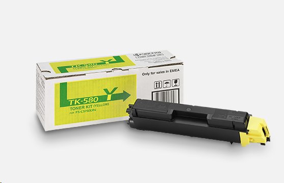 KYOCERA TK-580Y Toner yellow na 2 800 A4 (pri 5% pokrytí), pre ECOSYS P6021cdn, FS-C5150DN